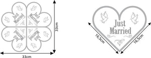 Servietten,Herz,Hochzeit,Just married,Napkin,Hochzeits-Dekoration,Verlobungsfeier,Standesamt Servietten
