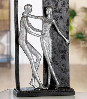 Deko Skulptur schwarz silber "Versprechen"