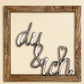 Wanddekoration Holz "du & ich" mit Rahmen