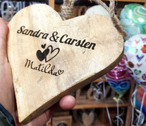 Holzherz 15x15 cm personalisierbares Geschenk