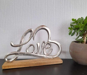 Aufsteller Love in Herz modern 34x22 cm | Love Geschenke