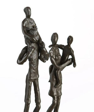 Design Skulptur "Familie", brüniert