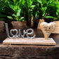 Herz Schriftzug "Love" 25x12x5 cm Aufsteller mit Gravur