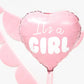 Folienballon Herz rosa "It's a girl"