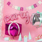 Folienballon Schriftzug 80x40 cm Party pink