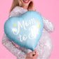 Folienballon Herz "Mom to be" 35cm blau | Mom to be Geschenk