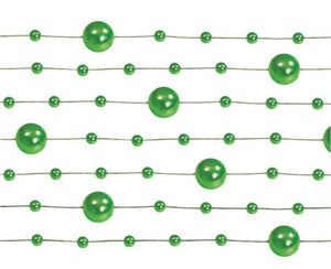 Perlengirlanden als Tischdeko 5er-Pack grün