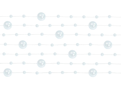 Perlengirlanden als Tischdeko 5er-Pack perlweiß