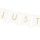 Banner Schriftzug "Just Married" golden