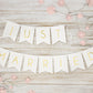 Banner Schriftzug "Just Married" golden