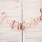 Banner "Just married" rosegold