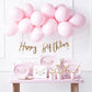 Girlande/ Banner "Happy Birthday" roségold