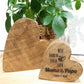 Herz aus Holz zum Hinstellen 10cm personalisiertes Geschenk