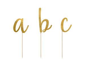 Cake Topper Buchstaben Tortendeko gold 53 tlg.