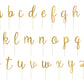 Cake Topper Buchstaben Tortendeko gold 53 tlg.