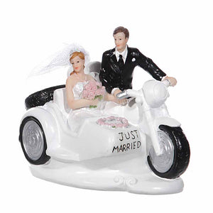 Deko Brautpaar auf Motorrad "Just married", ca. 11 cm