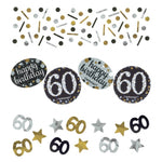 Glamour gold,Tischkonfetti,60. Geburtstag,60Jahre,Konfetti,Happy Birthday,Zahl 60,360188,Partydeko,Geburtstagsparty