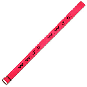 Gewebtes Armband WWJD - neon-pink