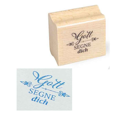 Holzstempel Gott segne dich Gastgeschenke selber machen