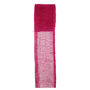 Jute Band 70mm breit Rolle von 5m fuchsia