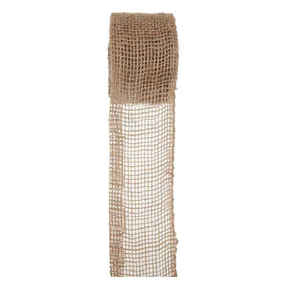 Jute Band 70mm breit Rolle von 5m natur