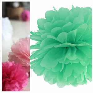 Pompom aus Seidenpapier 25cm mint