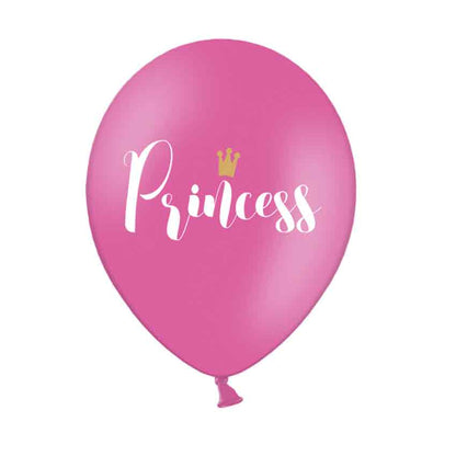 Luftballons pink mit Druck 6 Stück 30 cm Princess