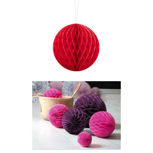 Wabenball aus Papier 10cm rot