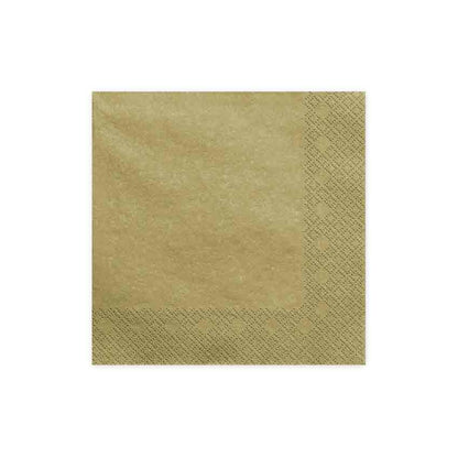 Servietten 33x33 cm 3-lagig gold metallic