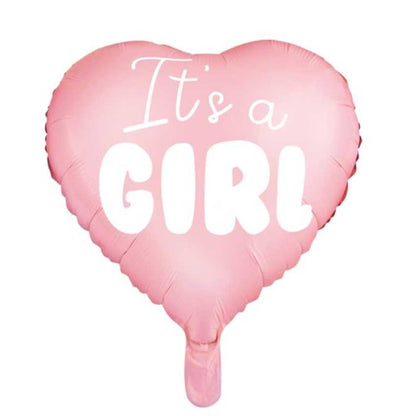 Folienballon Herz rosa "It's a girl"