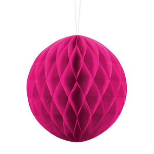 Wabenball aus Papier 20 cm pink