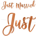 Just married Schriftzug