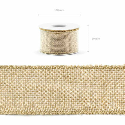 Juteband 5cm, Jute, braun, vintage, rusikal, Geschenkband, Dekorationsband, Sackleinen, Natur, natürlich dekorieren