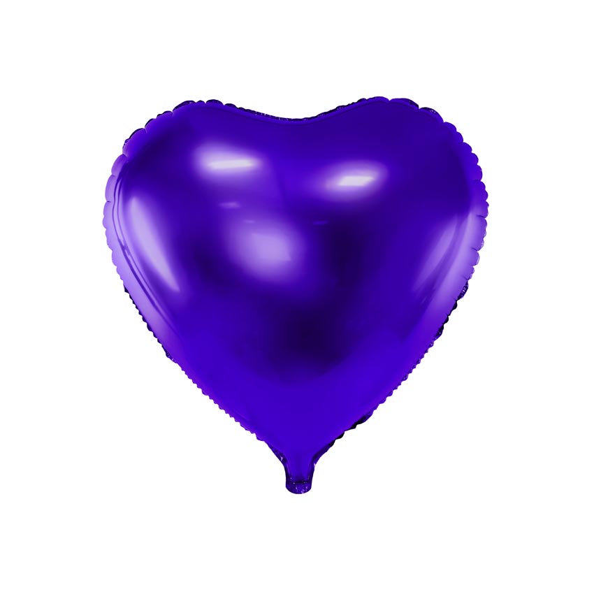 Folienballon Herz violett