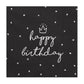 Servietten Happy Birthday schwarz 20er