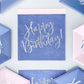 Servietten Happy Birthday Glitzer Effekt, blau