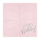 Servietten Happy Birthday Glitzer Effekt, rosa