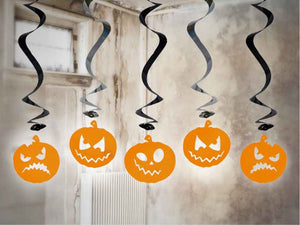 Halloween Swirls "Kürbisse" 5er-Set 60cm