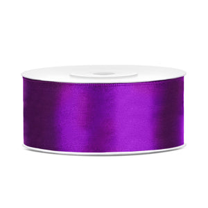 Satinband 25 mm x 25 m violett