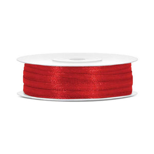 Satinband 3 mm x 50 m rot