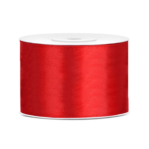 Satinband 50 mm x 25 m rot